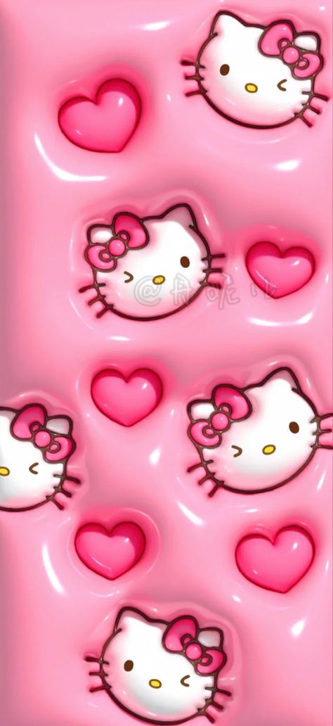 3d Wallpaper Iphone Hello Kitty, 3d Hello Kitty Wallpaper, Hello Kitty Mamadisima, Hello Kitty 3d Wallpaper, Pink 3d Wallpaper, Pink Y2k Wallpaper, Puffy Wallpaper, Pink Hello Kitty Wallpaper Iphone, Iphone Case Apple