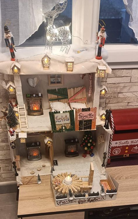 Elf House Diy On The Shelf, Diy Elf House, Elf House Diy, Elf On The Shelf House, Shelf House, Elf House, Fairy Doors, Elf On A Shelf, On The Shelf