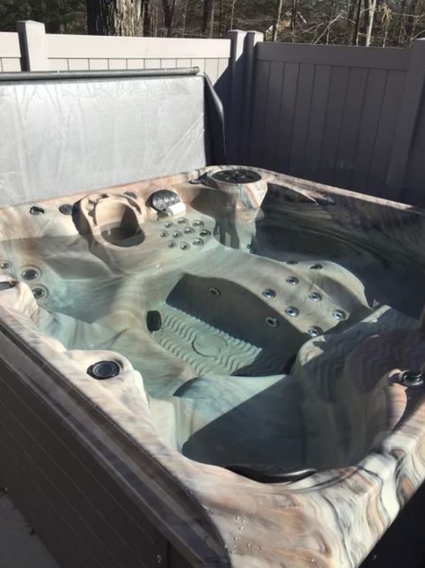 Cal Spa Hot Tubs, Brick Patio With Hot Tub, Hot Tub Cup Holder, Hot Tub Drink Holders, Hot Tub Pads Ideas, Indoor Hot Tub Room Ideas House, Backyard Hot Tub Ideas On A Budget, American Whirlpool Hot Tub, Bullfrog Spas Outdoor