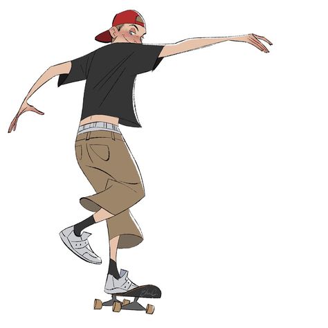 Disney Art Style, Skater Boy, Boy Character, Poses References, Figure Drawing Reference, Art Style Inspiration, Animal Sketches, Sketchbook Art Inspiration, Cartoon Art Styles