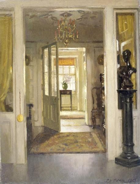 Patrick William Adam (Scottish, 1854-1929) - The Lodge, North Berwick North Berwick, Interior Paintings, Yellow Living Room, Art Interiors, Interior Illustration, Interior Painting, Urban Architecture, Light Painting, Interior Art