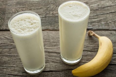 Nut milks are expensive and a bother to make at home, but not banana milk. It’s convenient, tastes great and, more importantly, a cinch to make. Paleo Shopping List, A Glass Of Milk, Banana Drinks, Dairy Alternatives, Banana Milk, Nut Milk, Tasting Table, A Banana, Soy Milk