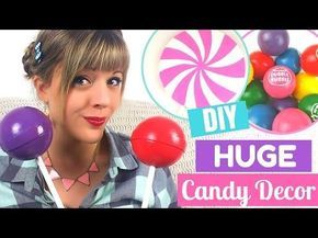 DIY HUGE CANDY Room Decor Tutorial-Easy and Affordable! - YouTube Candy Room In House, Giant Gumdrops Diy, Candy Room Decor, Diy Christmas Candy Decorations, Diy Giant Candy Props, Fake Candy Decorations Diy, Christmas Candy Decorations, Diy Candyland Decorations, Fake Candy Decorations