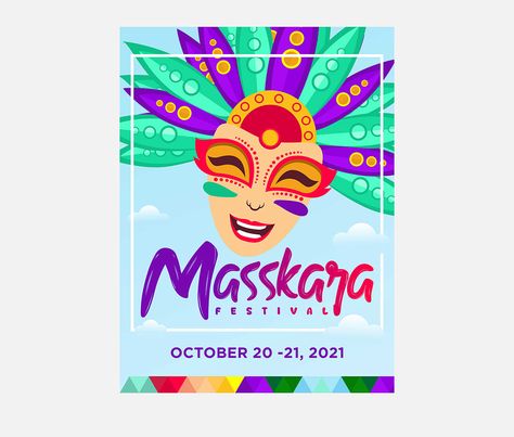 Masskara Festival (Bacolod, Philippines) on Behance Bacolod Philippines, Masskara Festival, Festival Logo, Mask Drawing, Bacolod, Advertising Illustration, Filipino Culture, Shadow Puppets, Poster Ideas