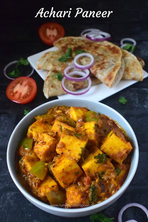 achari paneer, achari paneer recipe, paneer achari recipe, recipe for achari paneer, achari paneer masala, how to make achari paneer, achari paneer tikka masala, how to make paneer achari, achari paneer gravy, Indian paneer recipes, Indian paneer dishes, Indian paneer curry recipes, paneer recipes simple, vegetarian Indian curry recipes, vegetarian recipe indian, achari recipe Peas Pulao, Paneer Curry Recipes, Achari Paneer, Paneer Curry, Paneer Masala, Paneer Dishes, Paneer Recipe, Jeera Rice, Flat Bread