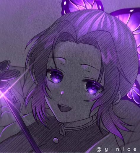 Demon Slayer Insect Hashira, Insect Hashira, Glow Art, Best Anime Drawings, Glowing Art, Anime Canvas Art, Drawing Wallpaper, Shinobu Kocho, Anime Pfps