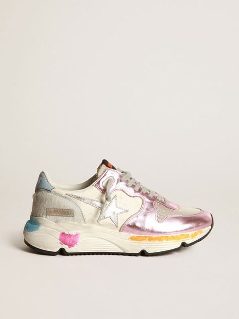 Running Sole sneakers in laminated pink with silver star | Golden Goose Staple Shoes, Golden Family, Women Trainers, Exclusive Sneakers, Golden Goose Sneakers, Sole Sneakers, Golden Goose Shoes, Star Shoes, Walk This Way