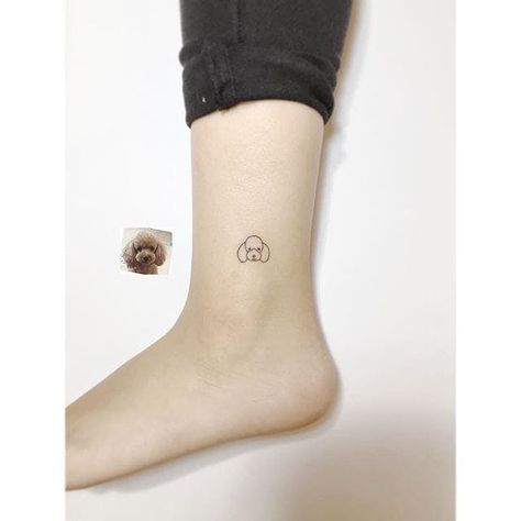 Poodle Tattoo, Playground Tattoo, Ruin My Life, Pets And Owners, Dog Memorial Tattoos, Tattoos Skull, Cute Tiny Tattoos, Memorial Tattoos, Book Tattoo