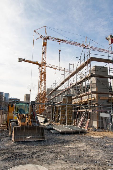 Construction site. Large construction site with scaffolding building, tower cran #Sponsored , #SPONSORED, #paid, #site, #construction, #tower, #Large Construction Vision Board, Construction Site Pictures, Construction Building Photography, Building Site Construction, Construction Management Aesthetic, Buildings Under Construction, Construction Site Aesthetic, Construction Worker Aesthetic, Civil Engineering Aesthetic