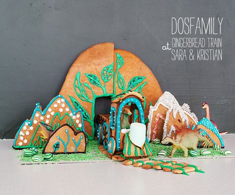 Dinosaur Gingerbread House, Gingerbread Dinosaur, Dino Train, Dino Christmas, Dinosaur Cookie, Dinosaur Land, Gingerbread Train, Dinosaur Train, Dinosaur Cookies