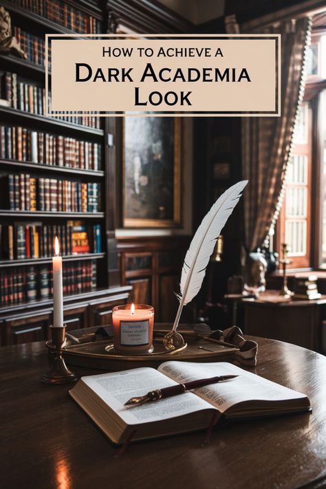 Add layers of intrigue with vintage finds, a Dark Academia aesthetic desk, and moody hues. Create a study room or apartment that feels like a literary escape. 🕰️📚 Let deep colors and antique accents bring mystery and sophistication. Incorporate soft lighting & scholarly touches to evoke depth and charm. 🌑 #DarkAcademiaAestheticOffice #DarkAcademiaApartment #DarkOfficeDecor #DarkAcademiaInteriorDesign #DarkAcademiaStudyRoom #DarkAcademiaRoomInspiration #ModernDarkAcademiaBedroom #DarkAcademia Dark Academia On A Budget, Dark Academia Bookcase, Dark Academia Aesthetic Desk, Soft Dark Academia Aesthetic, Dark Academia Study Room, Dark Academia Apartment, Dark Academia Desk, Dark Academia Bedroom, Dark Academia Interior