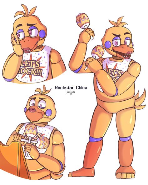 Chica Fnaf Fanart, Rockstar Chica, Fnaf Fanart, I Like Her, Fnaf Characters, Fnaf Art, Shrek, Five Night, Five Nights At Freddy's