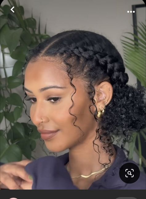 Black Braided Updo, Braided Updo, Black Women, Curly Hair Styles, Braids, Hair Styles, Hair