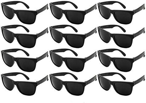 Amazon.com: Edge I-Wear 12 Pack Fun Party Sunglass Neon Sunglasses for Kid Party Favors 80's style glasses Wholesale 9402RA/BLK-12: Clothing Sunglasses Party Favor, Detective Party, Sunglasses Party, Neon Sunglasses, Party Neon, Design Your Own Shirt, Party Favors For Kids Birthday, Party Sunglasses, Family Coloring