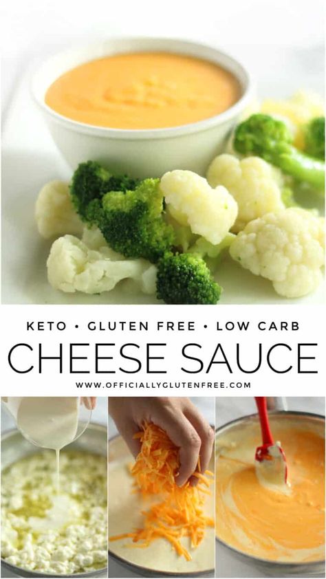 4 Ingredient Keto Cheese Sauce Recipe | Officially Gluten Free Gluten Free Cheese Sauce, Low Carb Cheese Sauce, Keto Cheese Sauce, Keto Cauliflower Mac And Cheese, Low Carb Nachos, Cheddar Recipes, Keto Holiday Recipes, Keto Sauces, Veggie Casserole