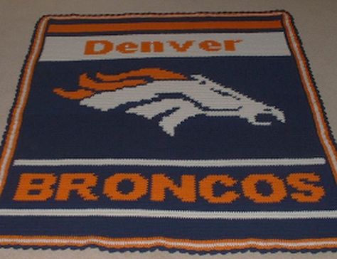 Denver Broncos by Endless Crochet, via Flickr. I want!!! Crochet Patterns Men, Denver Broncos Logo, Graph Crochet, Crochet Graph, Afghan Patterns, Afghan Crochet, Crochet Afghans, Afghan Crochet Patterns, Blanket Patterns