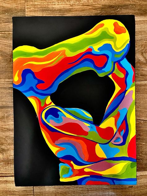 Inseparable: Abstract couple art by Lxrry Trippy Heart Painting, Trippy Love Art, Trippy Oil Painting, Surreal Abstract Art, Black Romance Art, Thermal Art Painting, Thermal Painting Ideas, Canvas Painting For Bf, Trippy Art Ideas Easy