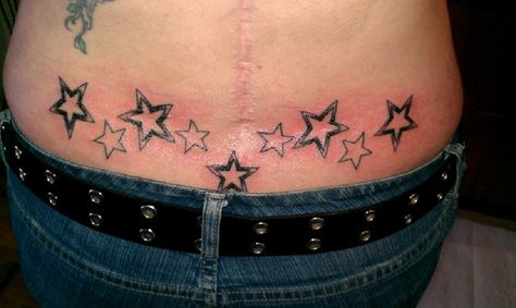 Lower Back Star Tattoos, Lower Back Tat, Tattoos Pinterest, Back Tats, Star Tattoo Designs, Star Tattoo, Piercing Ideas, Star Tattoos, Red Star