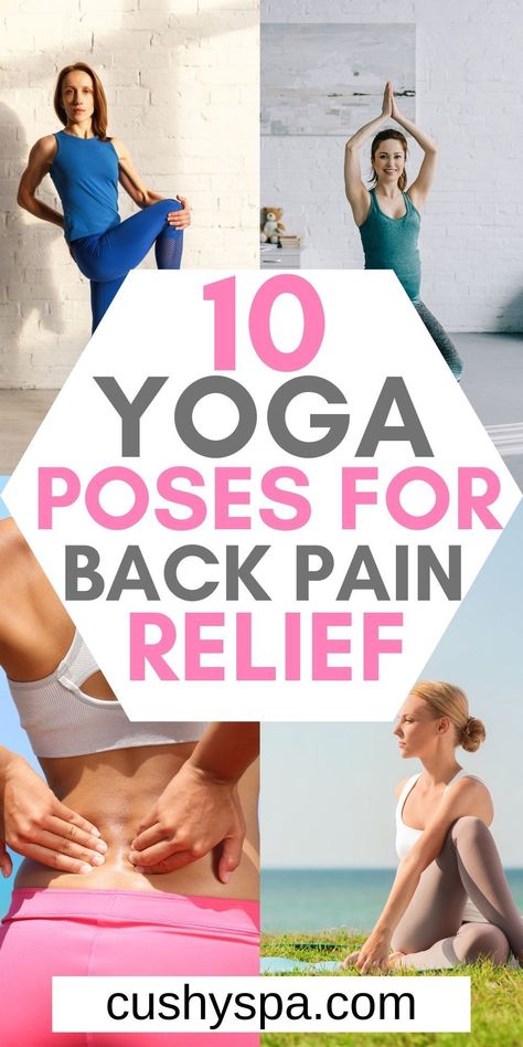 Yoga Poses For Back Pain, Asana Yoga, 10 Yoga Poses, Yoga Poses For Back, Back Stretches For Pain, Yoga For Back Pain, Yoga Sequence, Relieve Back Pain, Easy Yoga Poses