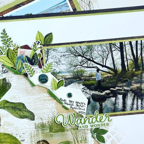 Scrapbooking Quebec on Instagram: "12x12 layout featuring the @simplestories_ Simple Vintage Lakeside collection. There is a process video for the page design (using different material) on my YouTube channel Scrapbooking Quebec. (Scrapbook Layout # 290/Link in bio). #scrapbooking #scrapbookingprocessvideos #scrapbookinglayout #scrapbookingpage #12x12scrapbooking #12x12scrapbooklayout #simplestories_ #simplestoriessimplevintagelakeside #simplescrapbooking #easyscrapbooking #scrapbookingqc" Tree Scrapbook Layouts, Scrapbooking Quebec, Scrapbooking Layouts Vintage, Tree Camping, 12x12 Scrapbook Layouts, Simple Scrapbook, Paper Scraps, Lakeside Collection, 12x12 Scrapbook