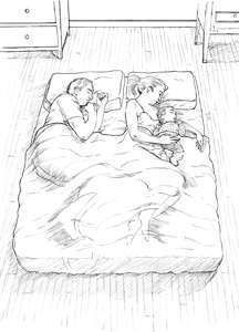 safe_co_sleeping_sketch Safe Cosleeping, Safe Co Sleeping, Co Sleeping, Parenting Classes, Attachment Parenting, Baby Co, Sleep Training, Gentle Parenting, Newborn Care