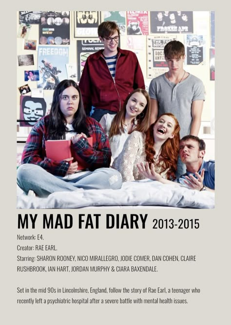 Nico Mirallegro, Fat Character, Movie Character Posters, My Mad Fat Diary, Diary Movie, Movie Hacks, Movies To Watch Teenagers, Series Posters, Movie Card