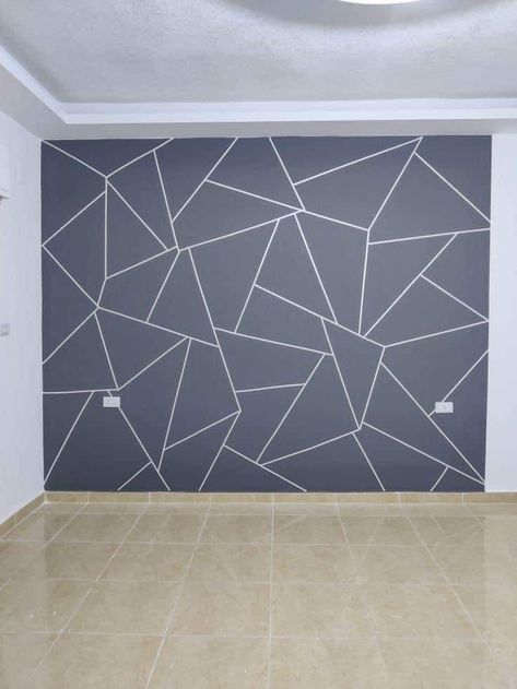 Geometry Painting Wall, Geometry Wall Design, Gaming Room Wall Paint, Room Wall Design Bedrooms, Geometry Wall Paint, Geomatrical Patren Design, Pattern Wall Paint, Ideas Para Pintar Paredes, Painting Ideas Wall