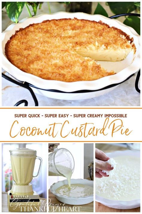 Impossible Coconut Custard Pie, Chocolate Crockpot, Impossible Coconut Pie, Crockpot Vegan, Impossible Pies, Coconut Pie Recipe, Southern Recipes Desserts, Baking Vegan, Coconut Banana Bread