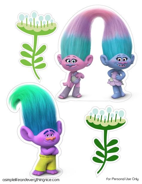 TROLLS Birthday Party Printables from asimplelifeandeverythingnice.com - Google Drive Trolls Characters Printables, Trolls Printables Free, Happy Birthday Friend Funny, Trolls Party, Princess Poppy, Trolls Birthday Party, Troll Party, Happy Birthday Friend, All Disney Princesses