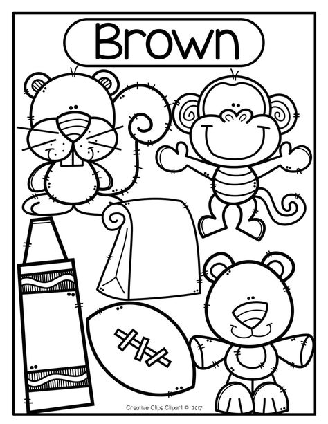 Brown Coloring Page Preschool, Welcome To Preschool Coloring Sheet, Preschool Color Activities, Color Worksheets For Preschool, Preschool Activities Printable, Homeschool Preschool Activities, Activities Printable, Preschool Coloring Pages, Preschool Colors