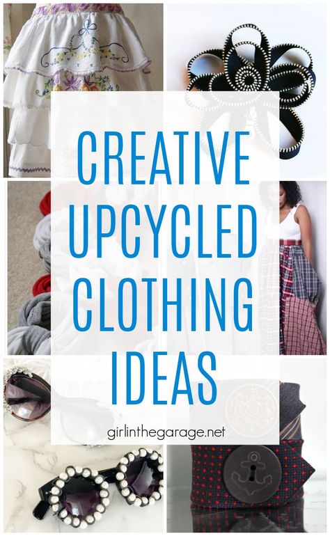 Creative upcycled clothing ideas to elevate your custom wardrobe - GIrl in the Garage Upcycling Old Clothes, Upcycle Old Clothes, Old Clothes Diy, Clothes Upcycling, Recycle Fabric, Reuse Fabric, Old Baby Clothes, Recycle Old Clothes, Upcycling Projects