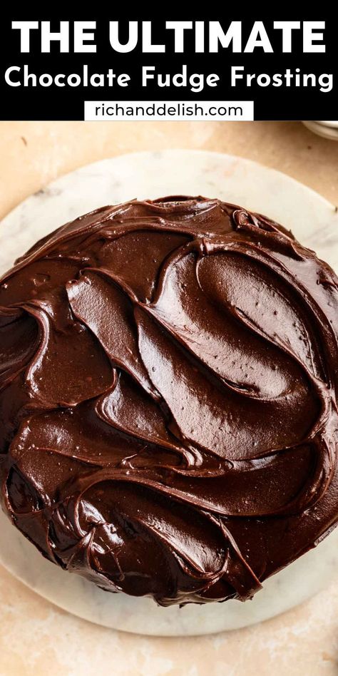 Chocolate Fudge Ganache, Fudge Chocolate Frosting, Chocolate Fudge Buttercream Frosting, Fudge Icing For Cake, 3 Ingredient Chocolate Frosting, Fudge Filling For Cake, Chocolate Cake Filling Recipes, Chocolate Frosting Recipe Buttercream, Fudge Frosting For Cake