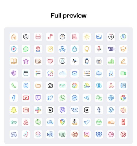 ICOS Icons for iOS 14 | Behance Simplistic App Icons, All Apps Icon, Sticker App, Application Icon, Minimalist Icons, App Pictures, Korean Culture, Themes App, Simple App