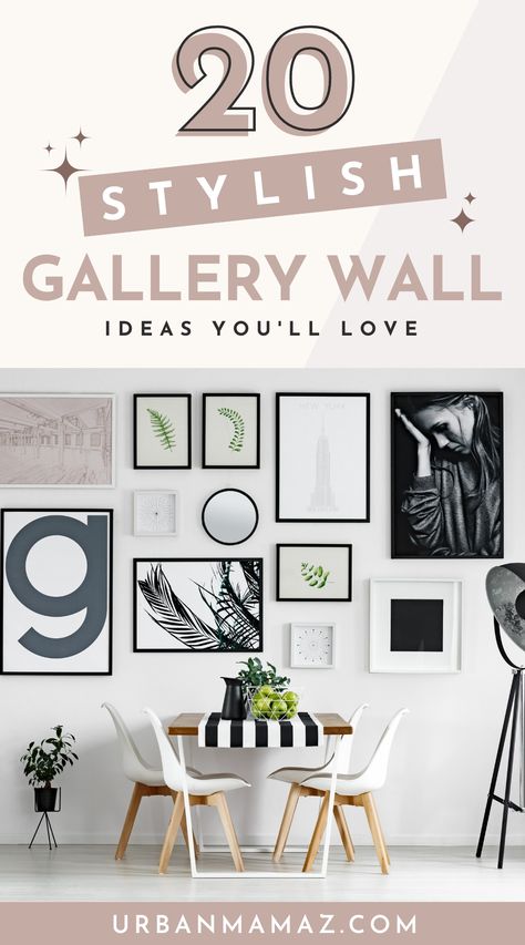 Modern Glam Gallery Wall, Modern Wall Collage Ideas Living Room, Elevated Gallery Wall, Office Gallery Wall Ideas Work Spaces, Picture Gallery Wall Living Room, Gallery Wall Inspiration Living Room, Wedding Gallery Wall Ideas, Modern Gallery Wall Ideas, Diy Wall Collage Ideas