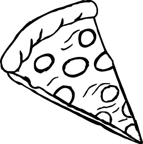 Pizza Coloring Page, Pusheen Coloring Pages, Pizza Drawing, Kids Printable Coloring Pages, Cute Pizza, Piece Of Pizza, Food Coloring Pages, Kid Coloring Page, Easy Coloring Pages