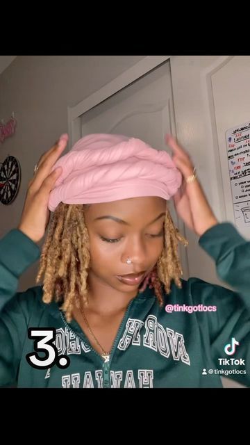 Tink | Locs | Beauty ❀ on Instagram: "HEY YALL! This is how I wear my head wrap from @headwrap_haven ⭐️! The wraps are long enough for you to be versatile with how you style them and will definitely cover your whole head. . the material is very soft and the quality is top tier. this isn’t a regular scarf from the beauty supply store.😂 . . use code “TINK” for 15% off🪩⭐️🩷! . . #locstyles #locnation #loclivin #loclife #locstylesforwomen #locqueen #curlylocs #natural #tiahnniflowers #explorepage Headwrap Locs, Short Locs, Short Locs Hairstyles, Starter Locs, Hey Yall, Beauty Supply Store, Locs Hairstyles, Loc Styles, Head Wrap