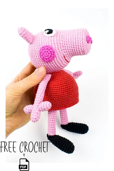 Peppa Pig – free crochet pattern- 2021 - crochetsample. com Peppa Pig Crochet Pattern, Amigurumi Peppa Pig Pattern, Crochet Lol Doll Pattern Free, Crochet Peppa Pig Pattern Free Amigurumi, Peppa Pig Amigurumi Free Pattern, Crochet Peppa Pig Pattern Free, Peppa Pig Crochet Pattern Free, Cute Crochet Patterns Free Amigurumi, Disney Crochet Patterns Free