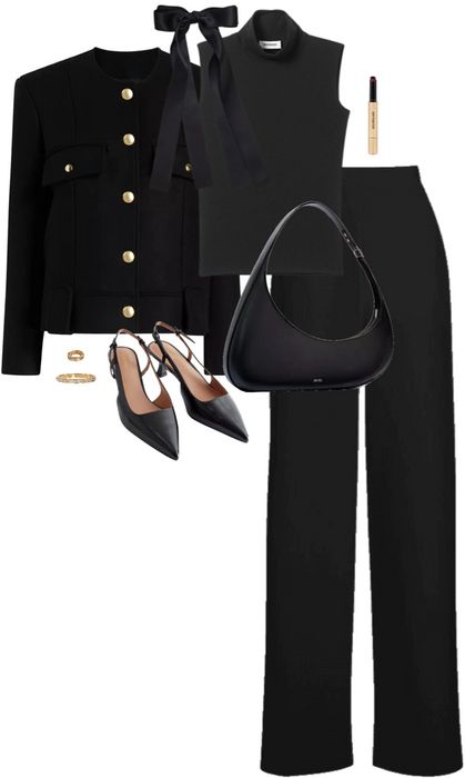 Outfit Ideas For Brunch, Ideas For Brunch, Total Black Outfit, Gossip Girl Outfits, Briefcase Women, Classy Prom Dresses, Business Casual Outfits For Work, Total Black, Love Bracelet