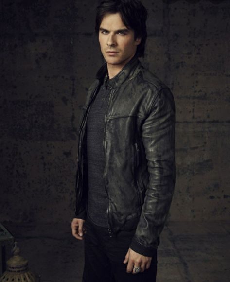 I know you're obsessed with me... yes I am Obsessed With Me, Damon Salvatore, I Know, Leather Jacket, Leather