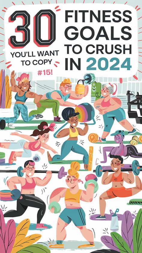 30 Fitness Goals to Crush in 2024 (You Won't Believe #15!) Fun Fitness Challenges, 2025 Vision Board Fitness Goals, Fitness Goal Ideas Women, Exercise Vision Board, Work Outs At Home, Womens Vitamins, Fitness Goal Ideas, Gym Newbie, Best Hiit Workout