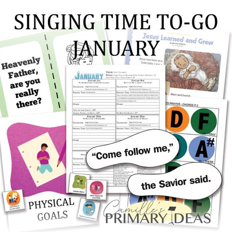 The holidays are just about over and you want to hit the ground running in 2023 with singing time!  January 2023 Singing Time To-Go helps you do just that!  It incorporates all the suggested music for singing time in addition to The Miracle, a PREVIEW of 2023's program songs and a brand NEW goal setting singing time activity! Continue reading January 2023 Singing Time To-Go at Singing Time Ideas | LDS | Camille's Primary Ideas. Singing Time Ideas Primary, Singing Time Ideas, Time Lessons, Primary Songs, Time Activity, Primary Singing Time, Primary Ideas, Time Planner, Primary Music