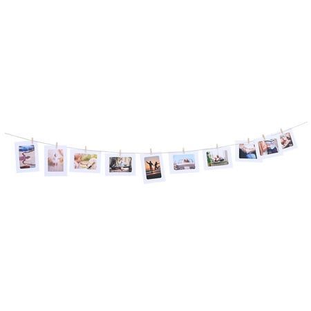 Yongwei Photo Hanging Display with Clips - 10 Pcs 7" Picture Frames Collage Wall Decor, Size:7.2" x 5.28" x 0.51", White Picture Frames Collage, Collage Wall Decor, Photo Collage Diy, Frames Collage, Hanging Photo Frame, Paper Picture Frames, Photo Hanging, Photo Collage Canvas, Frame Wall Collage