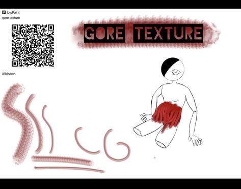 Gore Ibispaint Code, Gore Brush Ibis Paint, Gore Tutorial Digital Art, Texture Ibis Paint Brush, Ibis Paint Brush Code Texture, Gacha Brushes, Gacha Gore, Ibispaintx Brushes, Ibis Brush