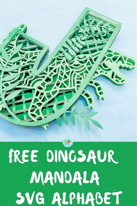 Free Dinosaur Svg, Dinosaur Mandala, Gifts To Sell, Dinosaur Artwork, Svgs Free, Cricut Gifts, Alphabet Frames, Notes Project, Dinosaur Alphabet