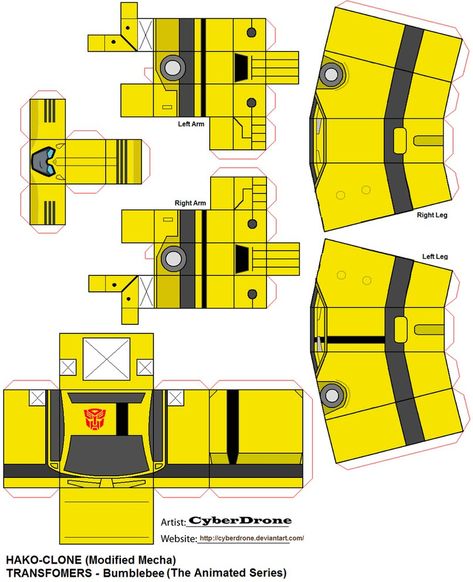 Hako Clone- Bumblebee 'TAS' by CyberDrone Diy Transformer Costume, Bumble Bee Transformer Costume, Transformer Halloween Costume, Transformer Costume, Transformers Birthday Parties, Cardboard Costume, Transformer Party, Halloween Infantil, Bumblebee Transformers