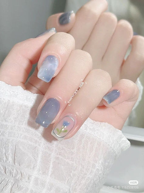 Tulip Nails, Kutek Disney, Milky Nails, Asian Nails, Simple Gel Nails, Work Nails, Blush Nails, Cute Gel Nails, Soft Nails