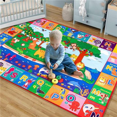 Safe And Healthy- The Cotton Baby Play Mat Is Made Of Super Soft Fabric And Material, Bpa Free, Non-Toxic, No Chemical And Plastic Smelly Odor, Which Provide The Biggest Safety And Health To Babies. Large & Comfortable Play Area For Winter Protection- The Baby Playmat Has 0.6cm Thickness, Measure 59 X 41 Inch, Which Is Perfect Protection For Transforming Any Hard Floor Into A Comfortable Area For Baby’s Playing, Crawling, Sitting, Moving And Tummy Time. The Soft And Comfortable Plush Surface Is Tummy Time Toys, Baby Playmat, Baby Activity Mat, Baby Mirror, Baby Sensory Toys, Toddler Girl Gifts, Baby Mat, Newborn Toys, Soft Book