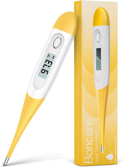 Soft silicone tip with stainless steel probe is reliable. A medical thermometer that can be used orally rectal or underarm use. Convenient and safe for you and your family. Medical Thermometer, Health Tools, Digital Thermometer, 10 Seconds, Medical Care, Lcd Screen, Soft Silicone, Medical, Screen