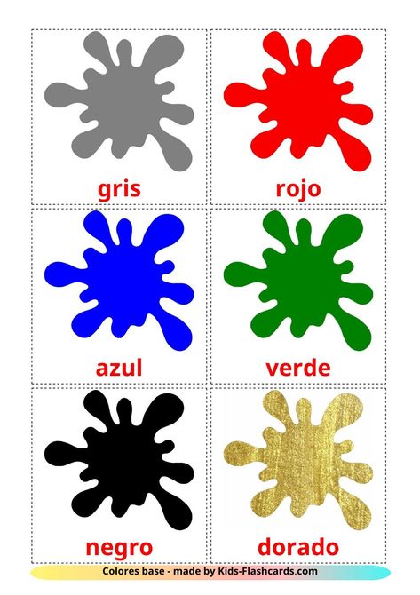 Spanish Flashcards, Preschool Spanish, Flashcards For Toddlers, Shape Activities Preschool, Spanish Colors, Color Flashcards, Easy Toddler Activities, Baby Photo Editing, Real Images