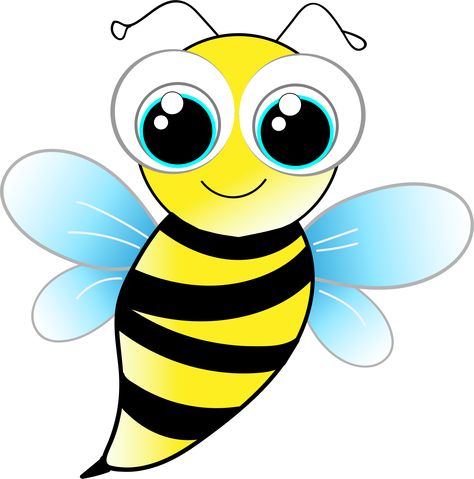 Friendly Bee by @GDJ, From Pixabay., on @openclipart Bee Clip Art, Bee Vector, Bee Cartoon, Insect Clipart, Queen Images, Bee Images, Bee Clipart, Photo Cutout, Cartoon Bee